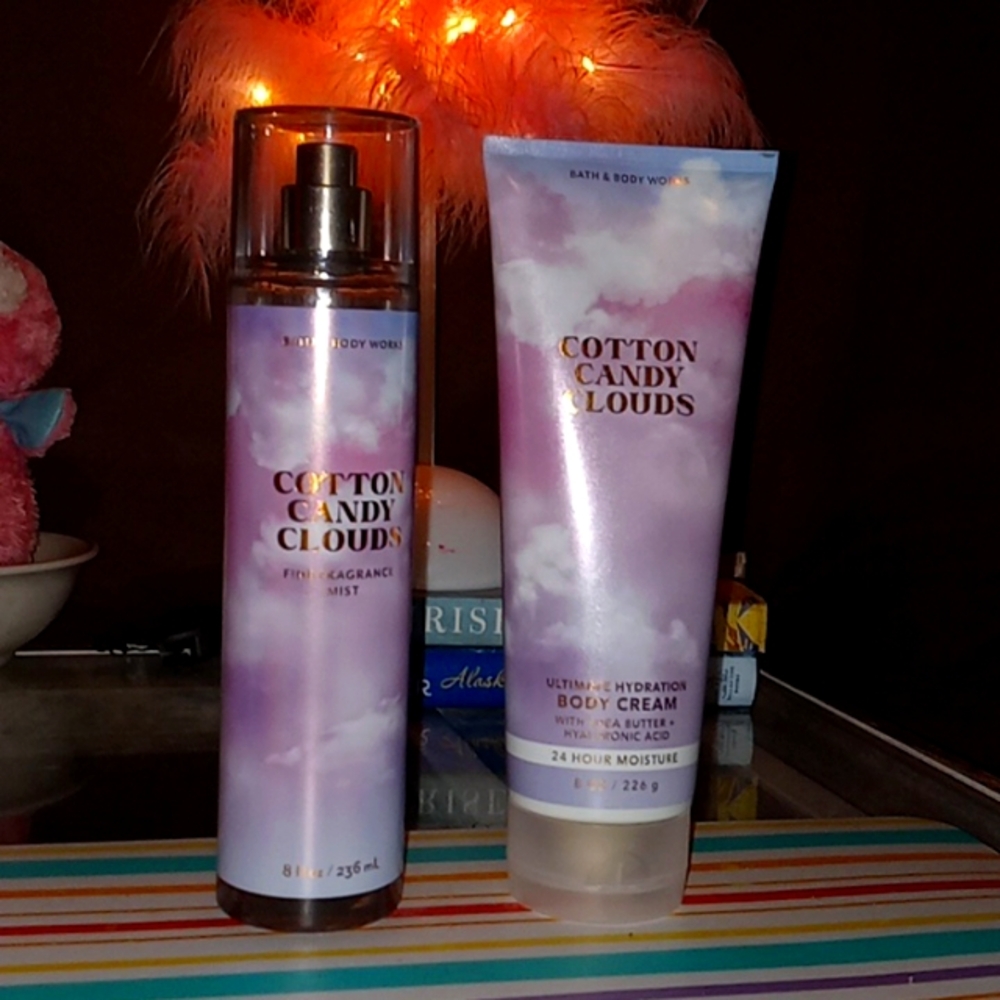Cotton candy clouds bath and body works